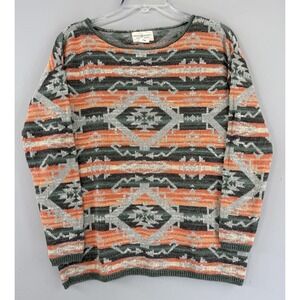 Vtg‎ Denim & Supply Ralph Lauren Knit Sweater Womens Small Roll Neck Aztec